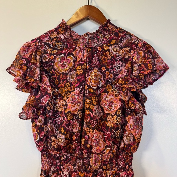 Cynthia Steffe Floral Jumpsuit, size medium, NWT, burgundy - Picture 1 of 12